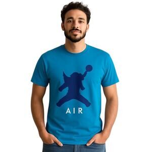 Nike Men's Medium Jordan Air T-Shirt Retro Blue Elephant Dunk